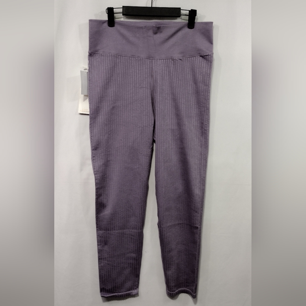 NWT Good American Seamless Core Power Leggings Womens 2X/3X Purple Strips